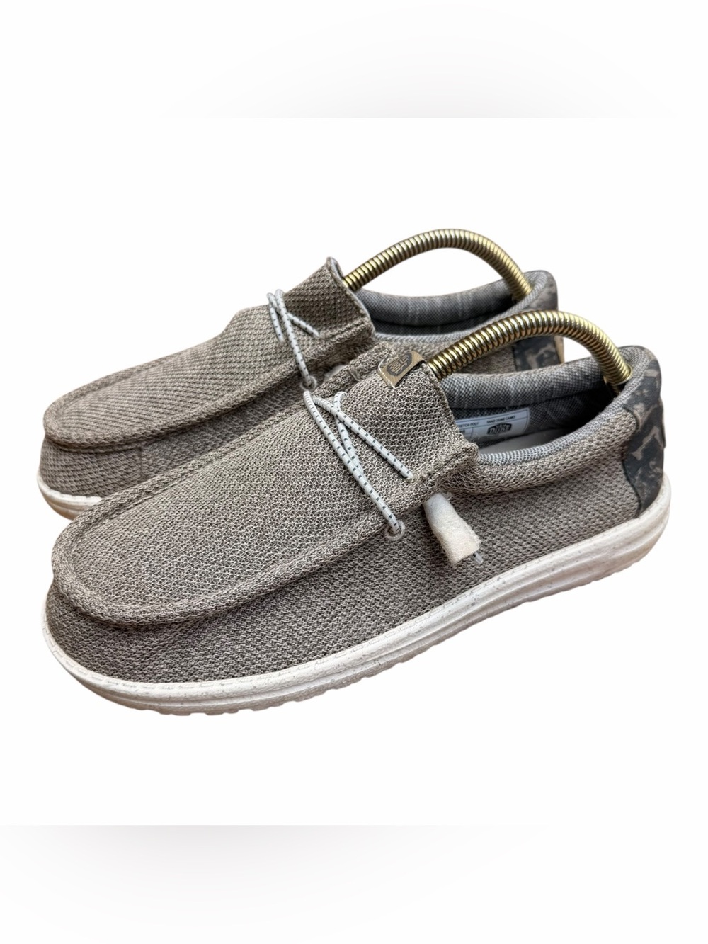 Hey Dude Men's size 8 Slip-On Loafers in Taupe Knit shoes